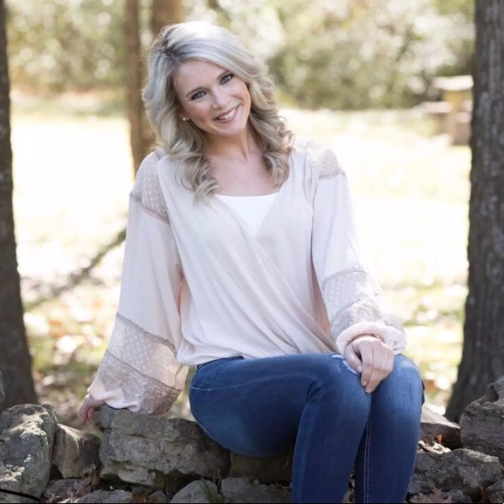 Taupe Lace Top